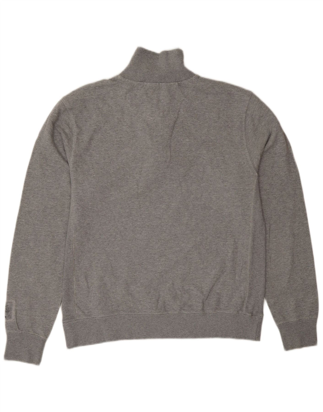 Champion Mens Zip Neck Sweatshirt Jumper Medium Grey Cotton