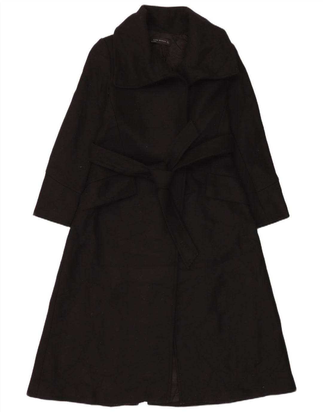 Zara Damen Mantel UK 10 Small Schwarz