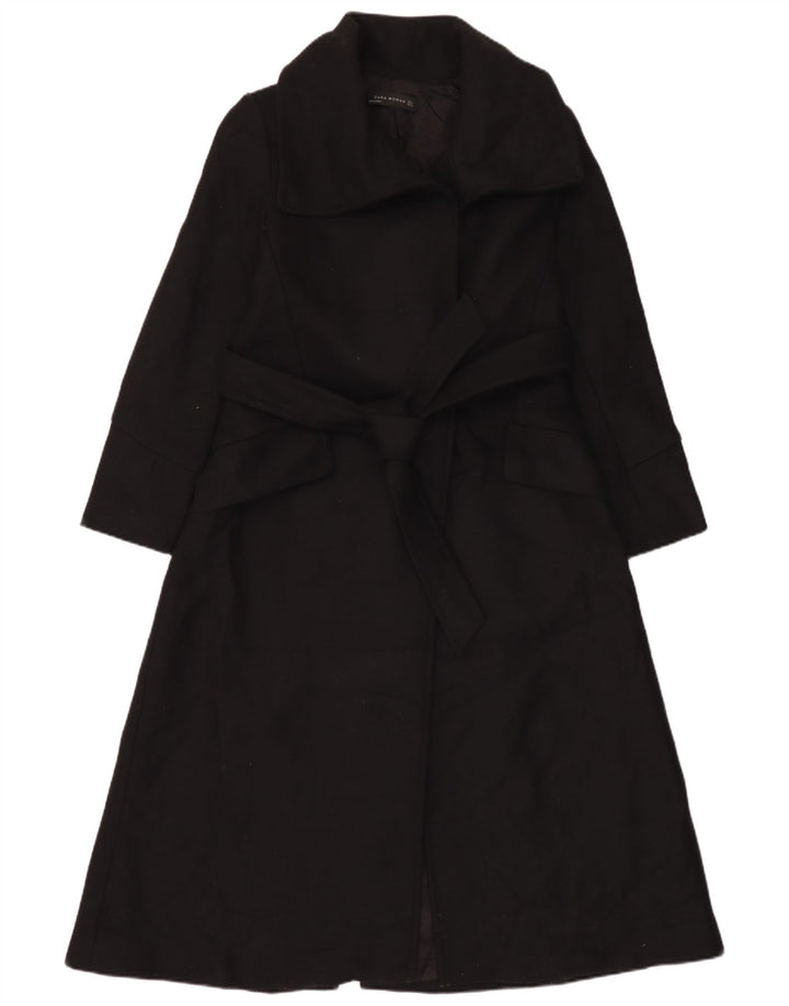 Zara Damen Mantel UK 10 Small Schwarz