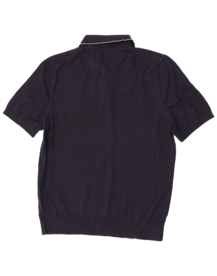 Marks & Spencer Mens Polo Shirt Medium Navy Blue Cotton