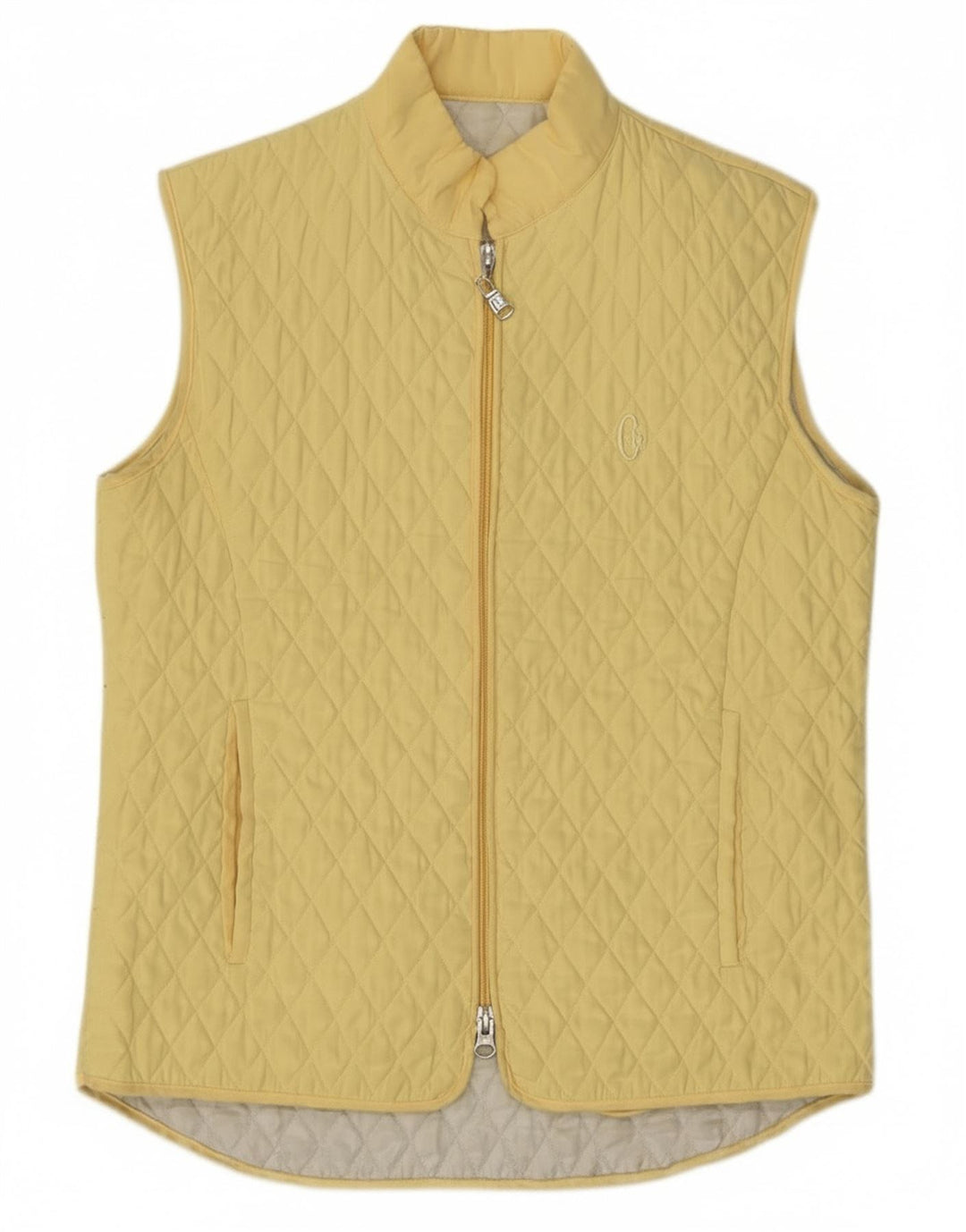 Conte of Florence Damen Steppweste IT 40 Small Gelb Polyester