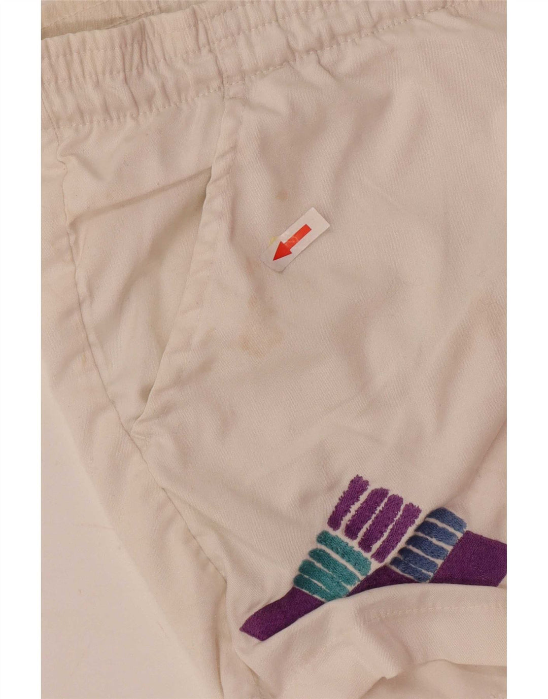 Pantaloncini sportivi grafici da uomo Sergio Tacchini IT 46 Small Poliestere bianco