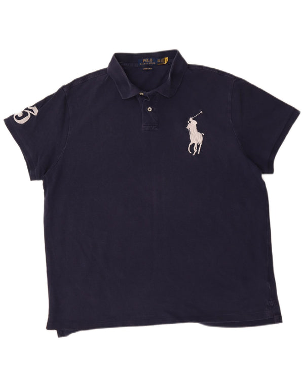 Polo Ralph Lauren Mens Graphic Rugby Polo Shirt 2XL Navy Blue