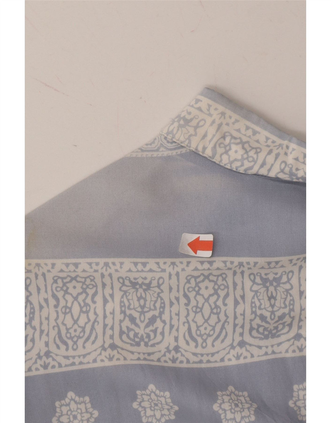 VINTAGE Womens Shirt Blouse UK 12 Medium Blue Floral Vintage Vintage and Second-Hand Vintage from Messina Hembry 