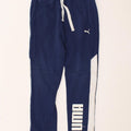 PUMA Boys Graphic Tracksuit Trousers 7-8 Years Medium Navy Blue | Vintage Puma | Thrift | Second-Hand Puma | Used Clothing | Messina Hembry 