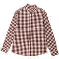Koszula męska Jack & Jones, średnia, bordowa bawełna w kratkę