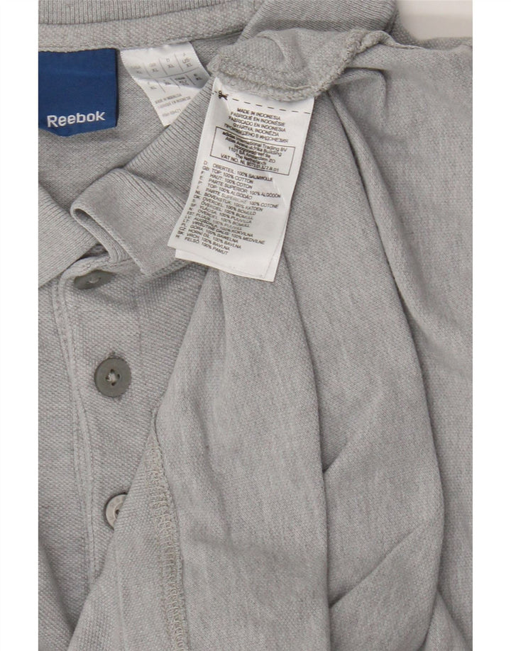 Reebok Mens Polo Shirt XL Grey Flecked Cotton