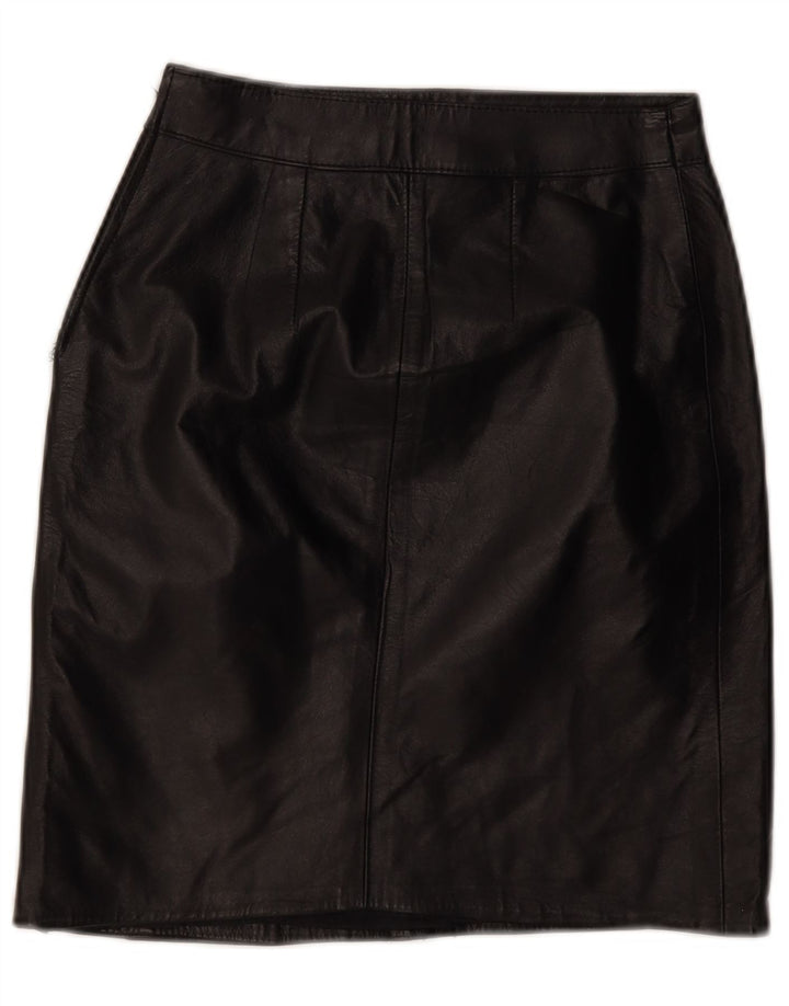 Vintage Damen Lederrock W24 XS Schwarz