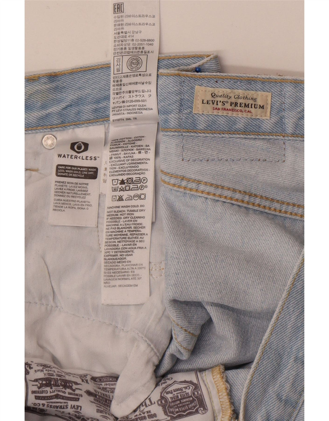 Levi's Mens 501 Straight Jeans W29 L30 Blue Cotton