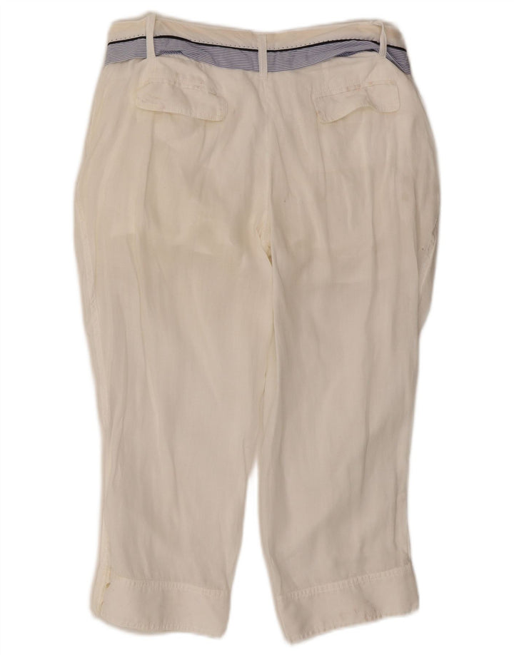Dolce & Gabbana Womens Pegged Capri Trousers IT 42 Medium W30 L21 White