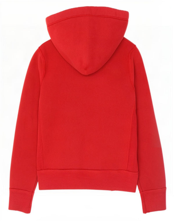 Męski sweter z kapturem i zamkiem Abercrombie & Fitch, mały, bordowy