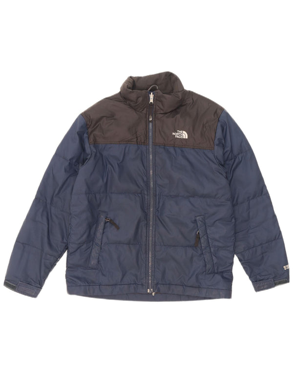 The North Face Boys Padded Jacket 14-15 Years Large Blue Colourblock