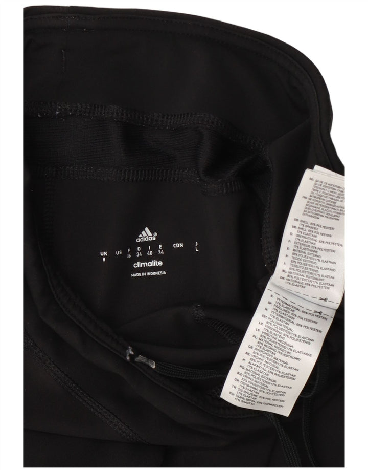 Adidas Womens Climalite Capri Leggings UK 8 Small Black Polyester