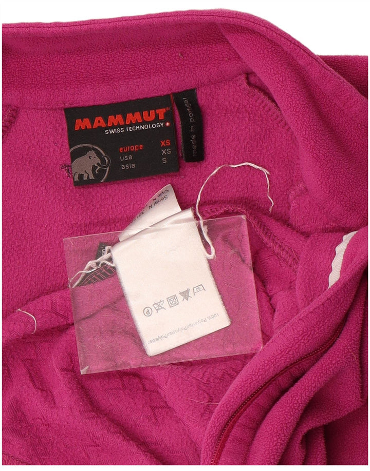 Mammut Womens Fleece Jacket UK 6 XS Pink Polyester