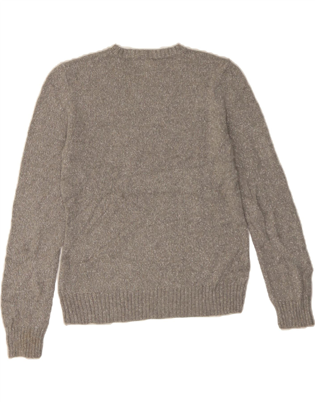 CHAPS Womens Classics Crew Neck Jumper Sweater UK 12 Medium Grey Vintage Chaps and Second-Hand Chaps from Messina Hembry 