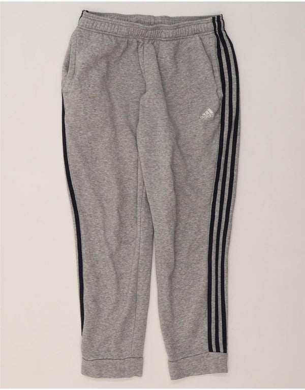 Adidas Mens Tracksuit Trousers Joggers Large Grey Flecked