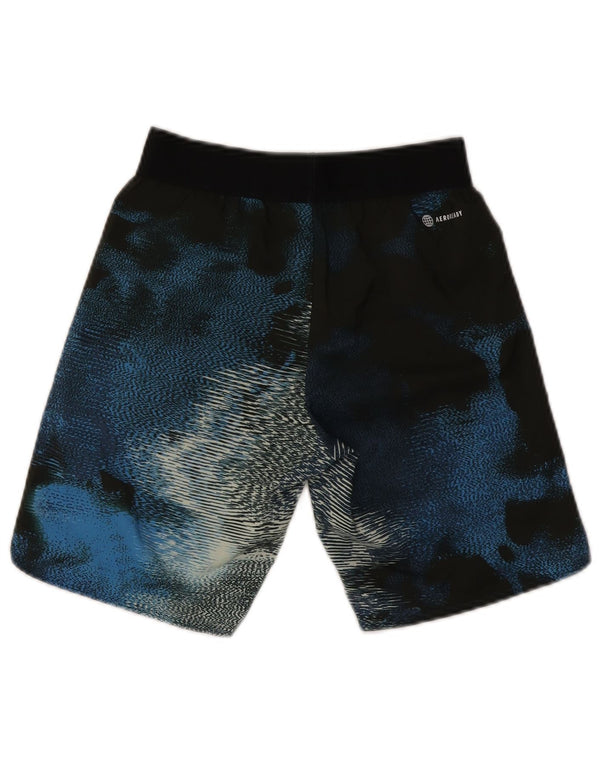 Adidas Sportshorts für Jungen, 11–12 Jahre, blaues Colourblock-Polyester