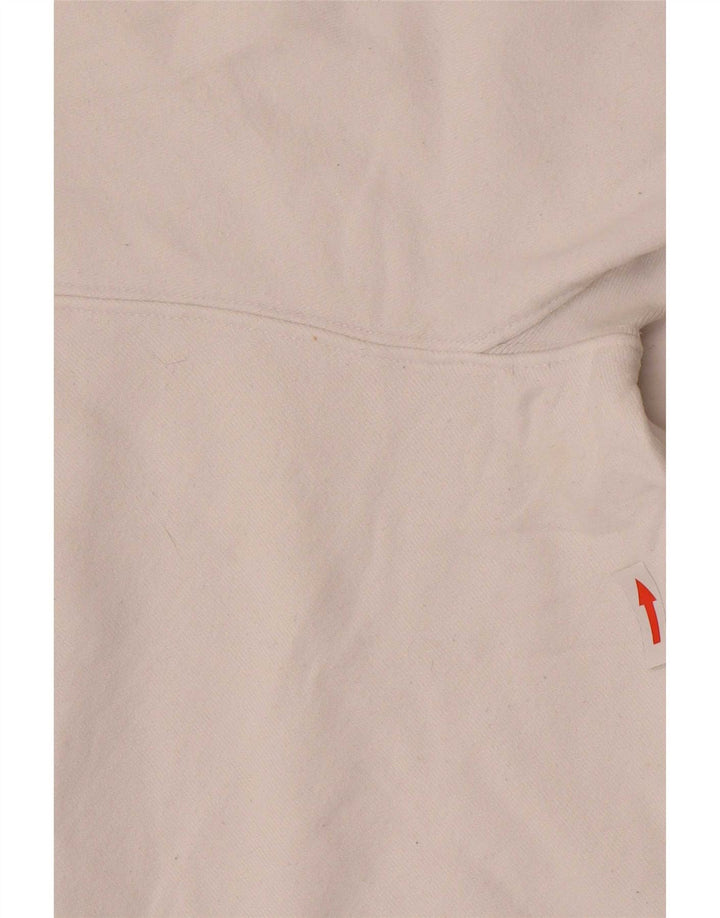Levi's Womens Graphic Hoodie Jumper UK 14 Medium White Cotton