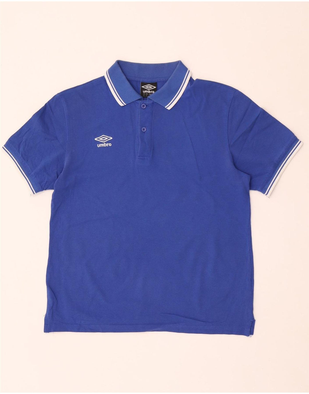 Umbro Mens Polo Shirt Large Blue