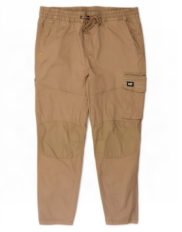 Pantalones cargo ajustados para hombre Caterpillar W44 L32 Algodón beige