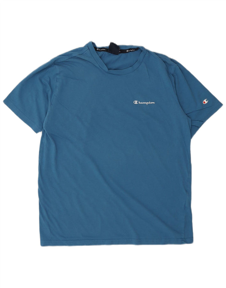 CHAMPION Mens T-Shirt Top Medium Blue