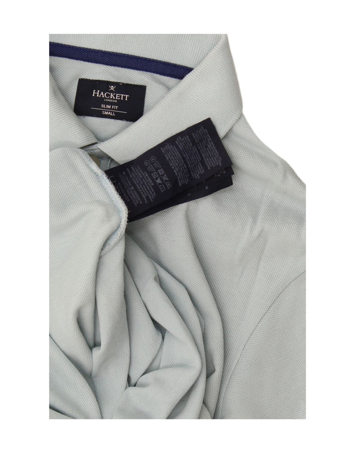 Polo da uomo slim fit Hackett piccola in cotone blu