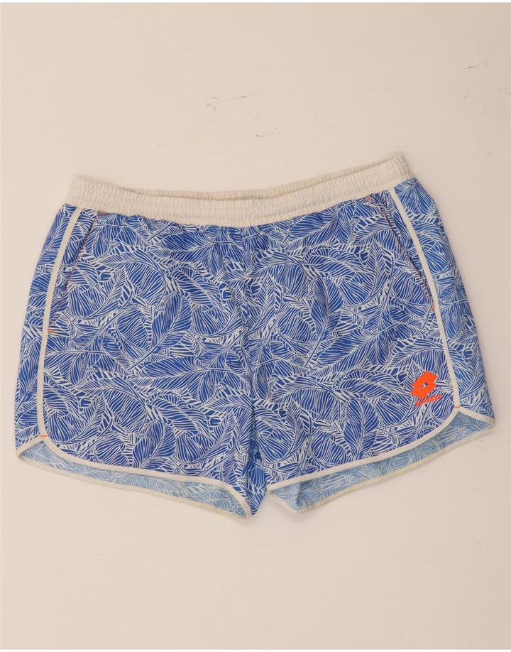 Pantaloni scurți de înot Lotto pentru bărbați, poliester floral, albastru mediu