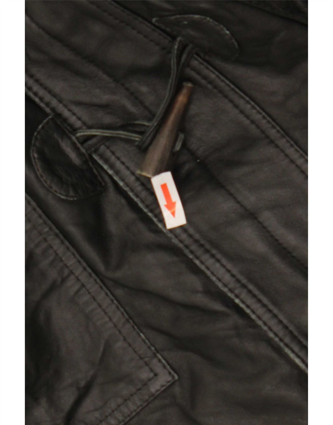 Conbipel Mens Duffle Leather Coat IT 50 Large Black