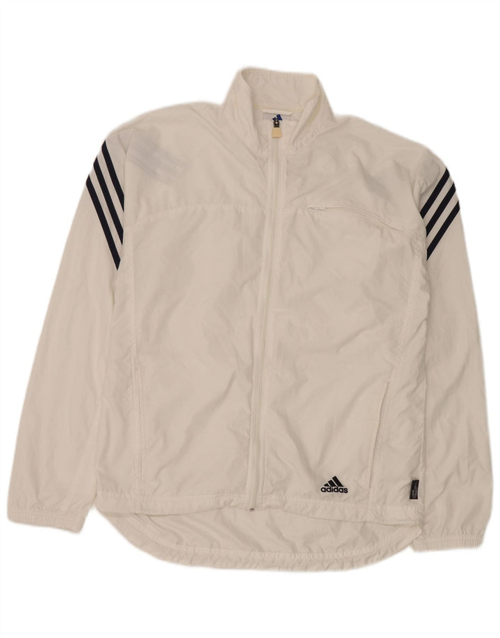 Giacca da ginnastica da uomo Adidas Small bianca in poliestere