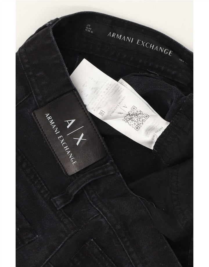 Armani Exchange Damen Slim Jeans W31 L29 Schwarze Baumwolle