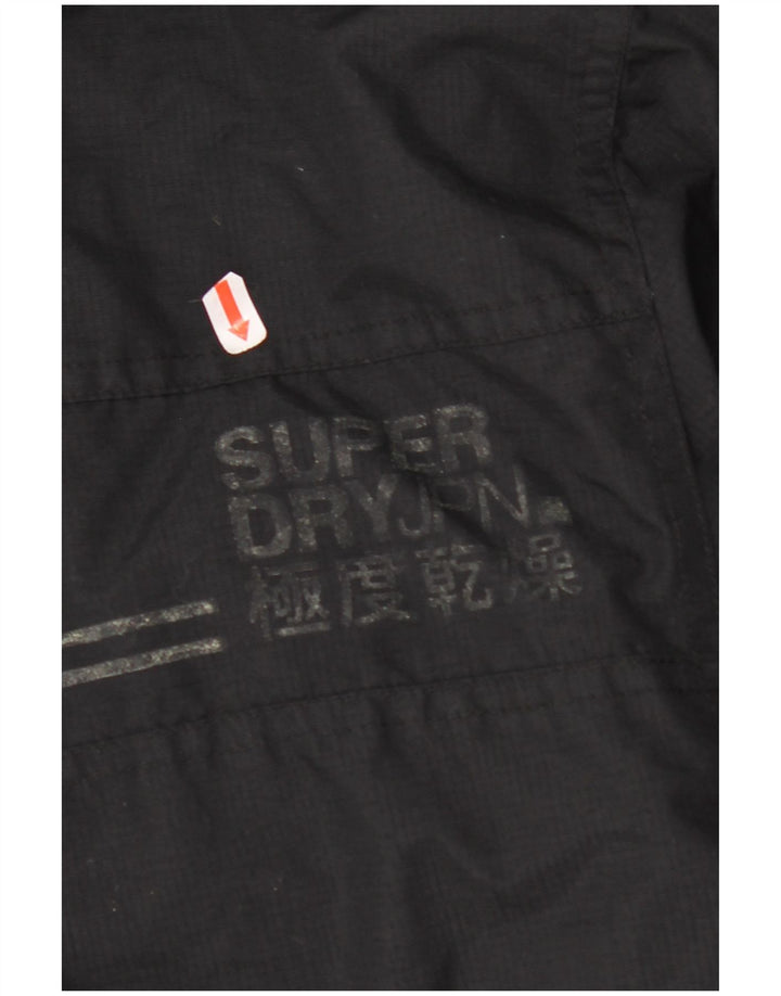 SUPERDRY Chaqueta cortavientos para hombre UK 40 Large Black Nylon