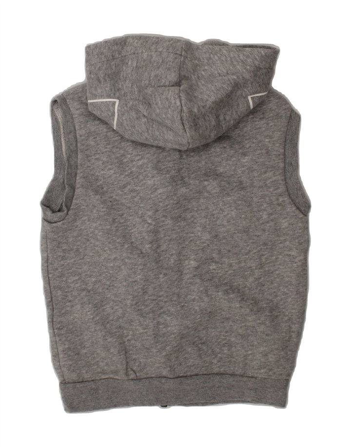 ADIDAS Boys Sleeveless Zip Hoodie Sweater 3-4 Years Grey Cotton Vintage Adidas and Second-Hand Adidas from Messina Hembry 