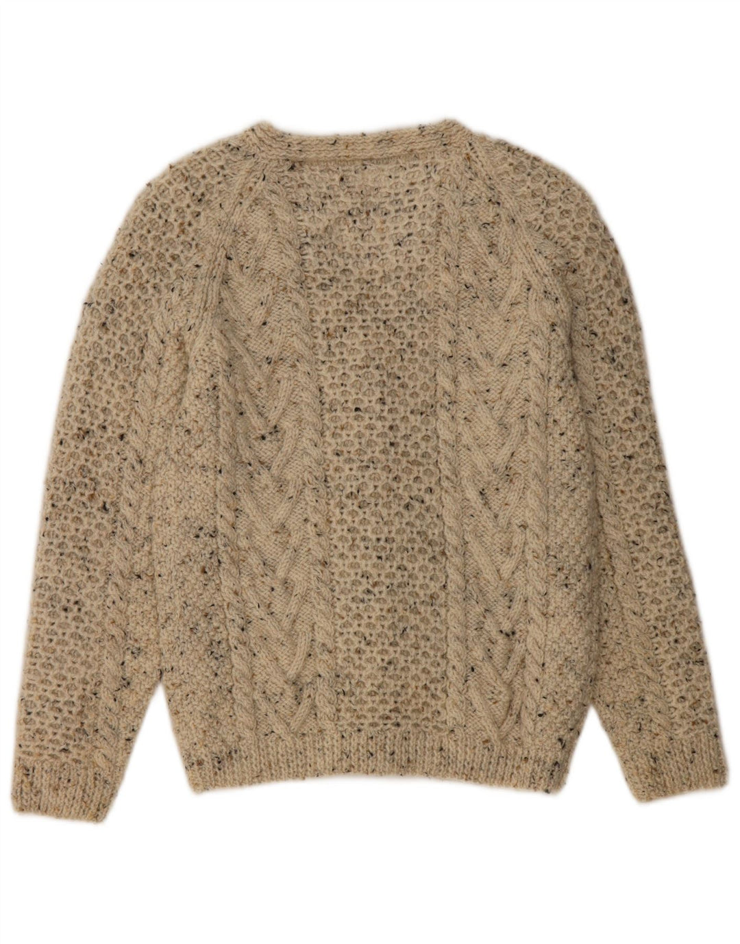 Vintage Womens Cardigan Sweater UK 12 Medium Grey Flecked Wool