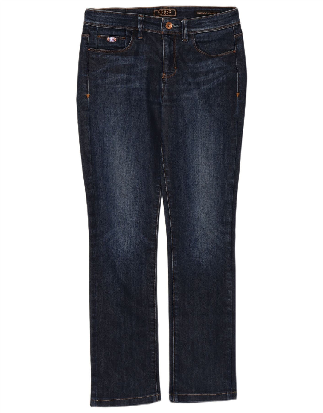 Guess Womens Cigarette Slim Jeans W27 L28 Navy Blue Cotton