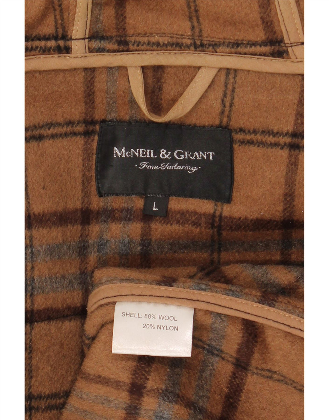 McNeil & Grant Womens Hooded Oversized Duffle Coat UK 16 Large Black Wool