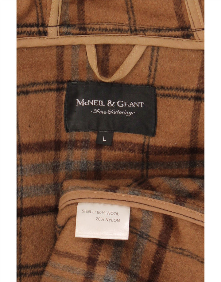 McNeil & Grant Womens Hooded Oversized Duffle Coat UK 16 Large Black Wool