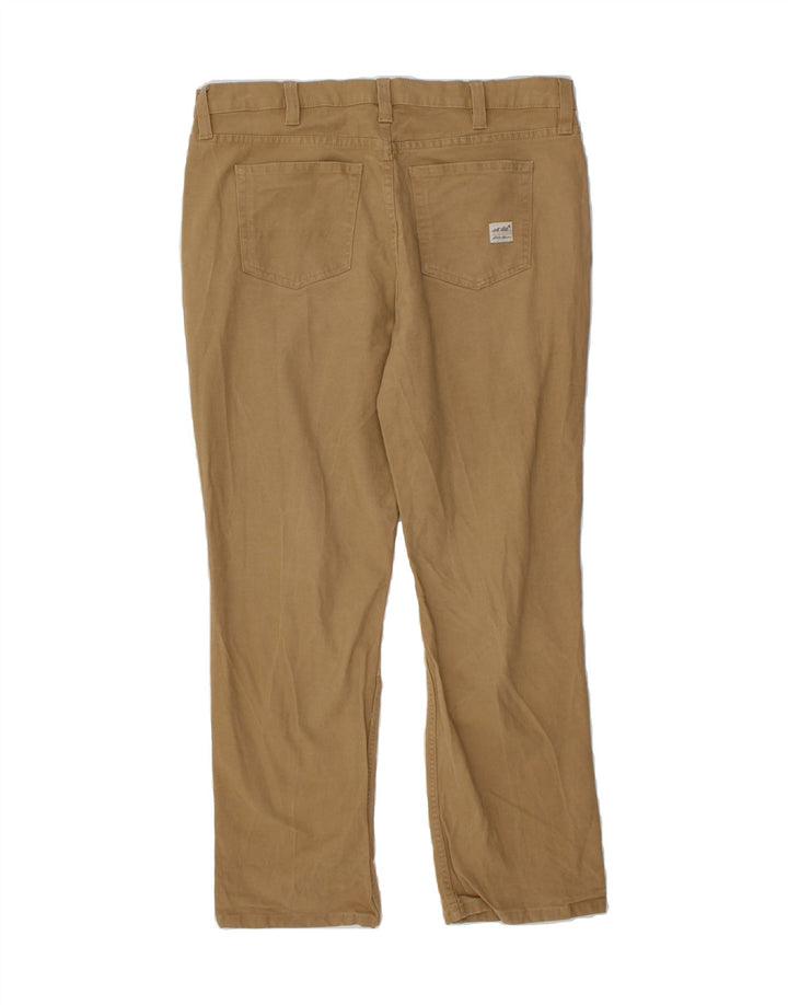 EDDIE BAUER Mens Slim Casual Trousers W36 L30  Brown Cotton Vintage Eddie Bauer and Second-Hand Eddie Bauer from Messina Hembry 