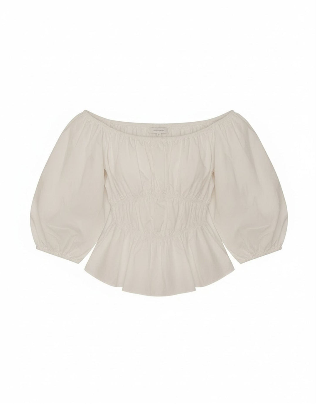 Patrizia Pepe Womens Crop Off Shoulder Top IT 44 Medium White Cotton