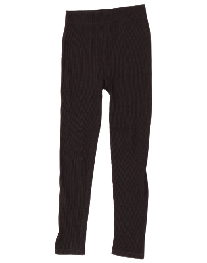 Zara Leggings Femme UK 14 Moyen Noir