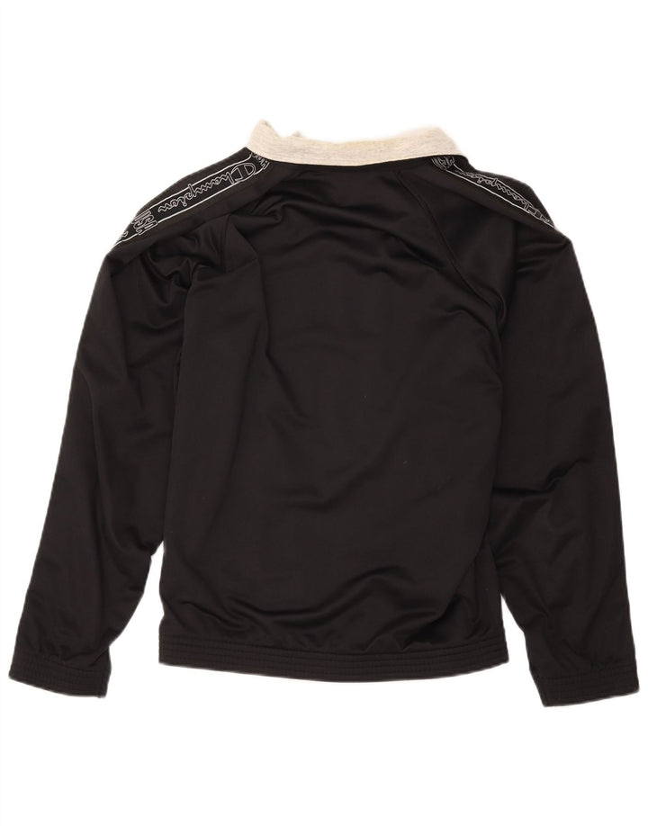 Champion Mens Graphic Tracksuit Top Jacket Large Black Polyester