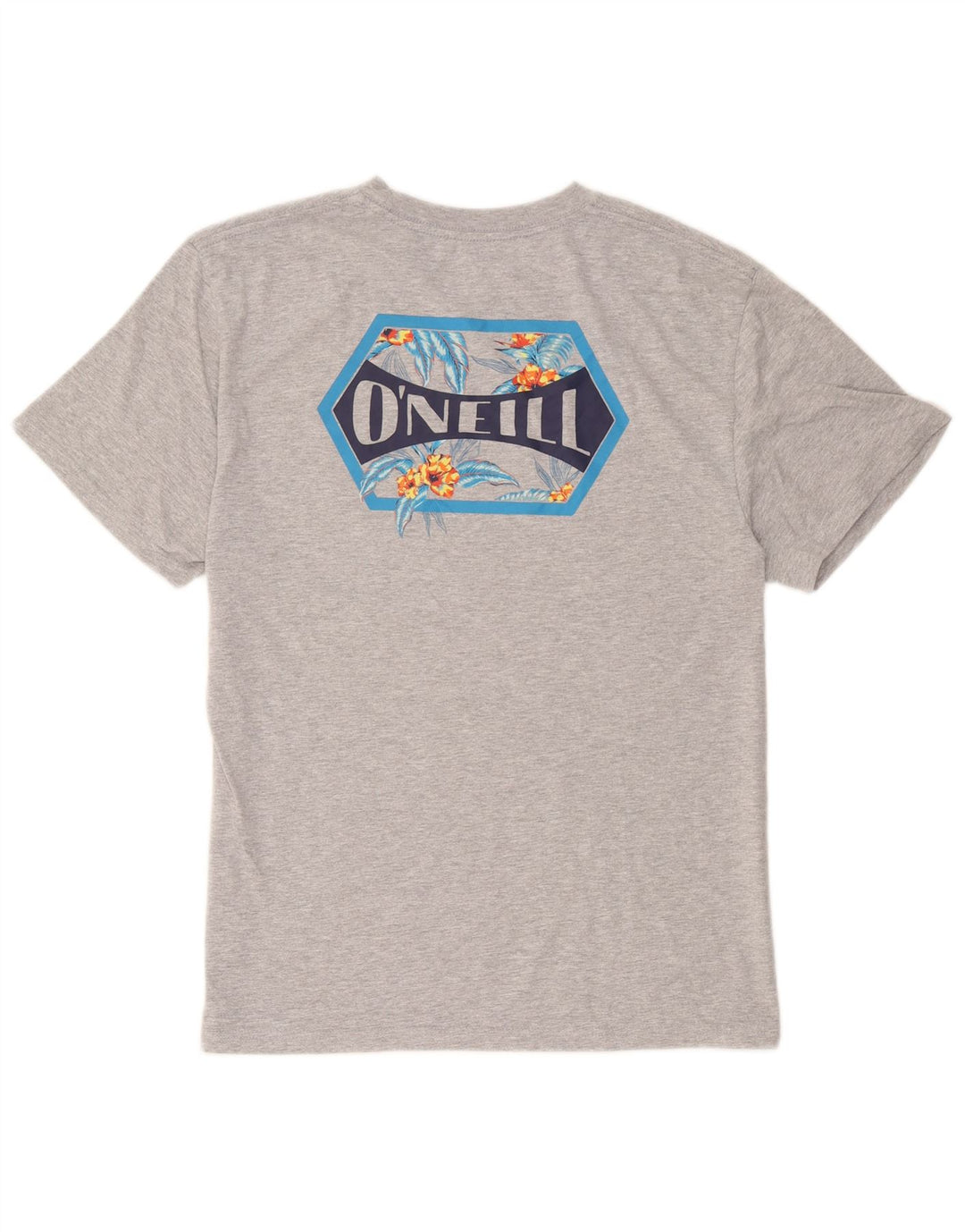O'Neill Mens Modern Fit Graphic T-Shirt Top Large Grey Cotton