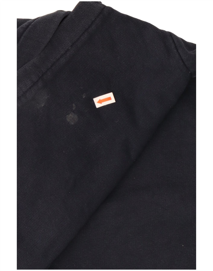 Napapijri Mens Hoodie Jumper Medium Navy Blue Cotton