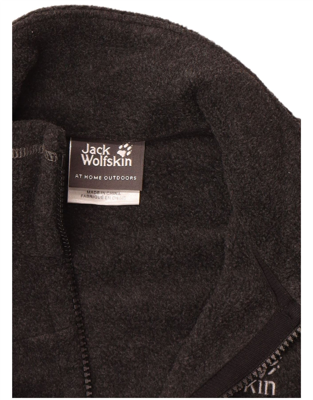 JACK WOLFSKIN Womens Fleece Overcoat UK 10 Small Grey Polyester