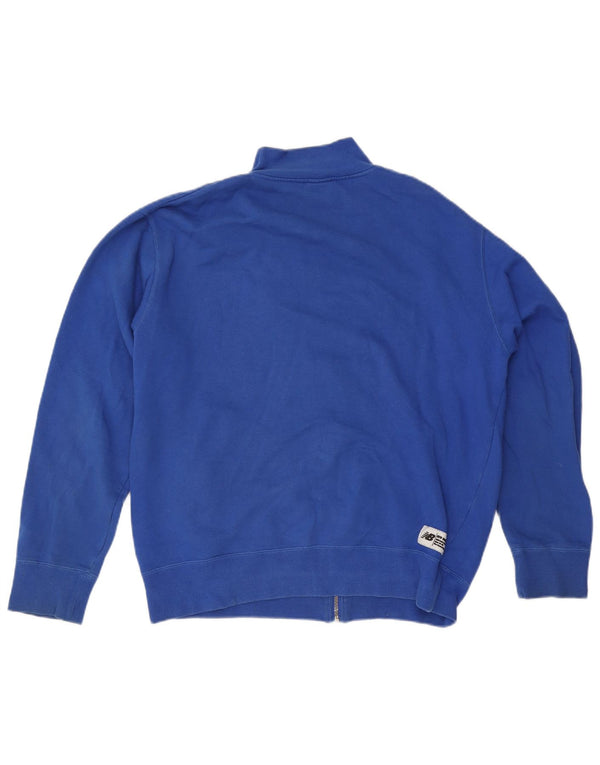 New Balance Veste de Survêtement Homme Bleu Moyen Coton