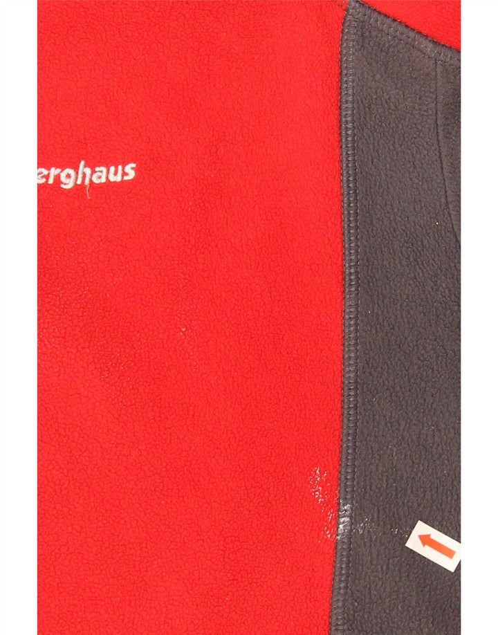 Berghaus Fleece Jumper med lynlås til mænd Medium Rød Colourblock Polyester