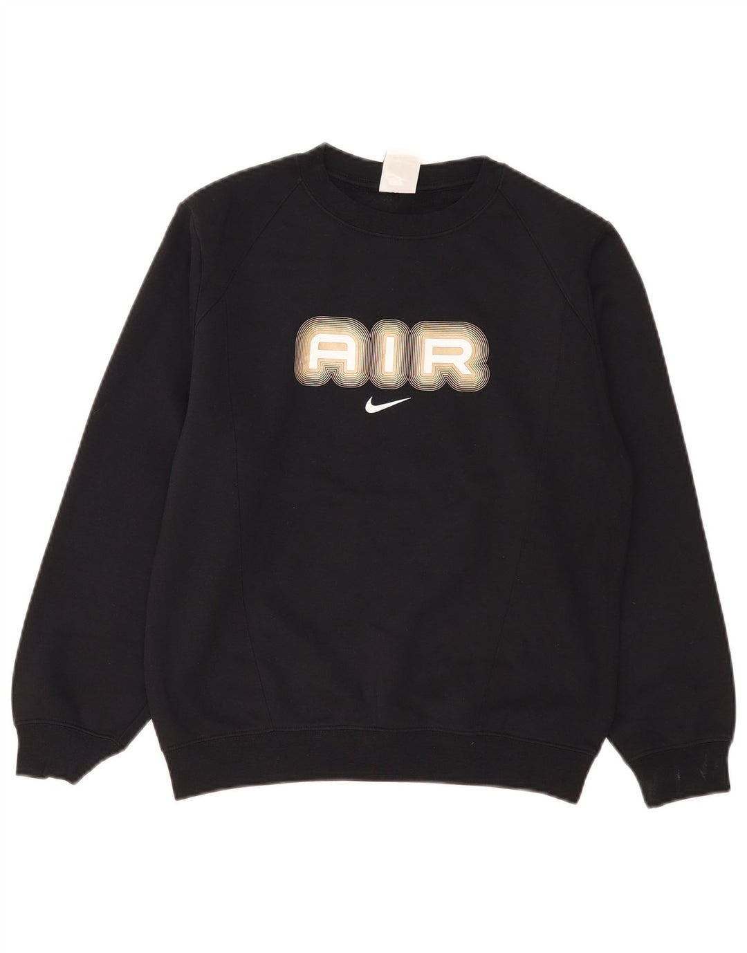 Nike Boys Air Graphic Sweatshirt Jumper 12-13 Years Large Black Polyester