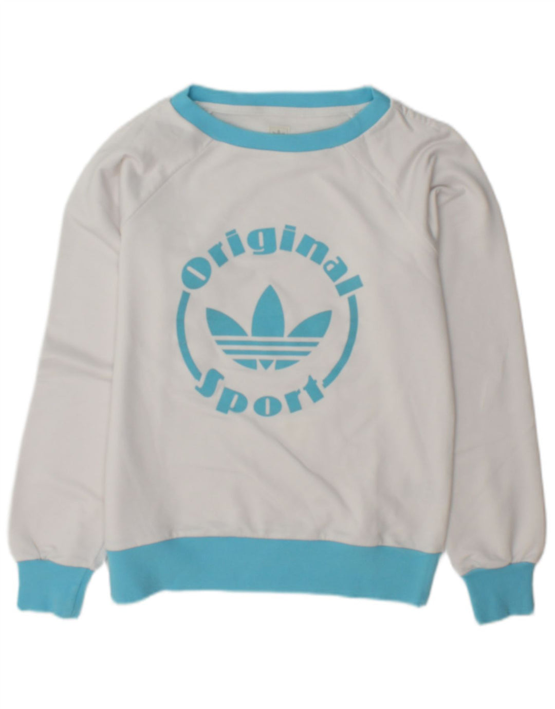 Женский свитер с рисунком Adidas IT 46, большой белый полиэстер