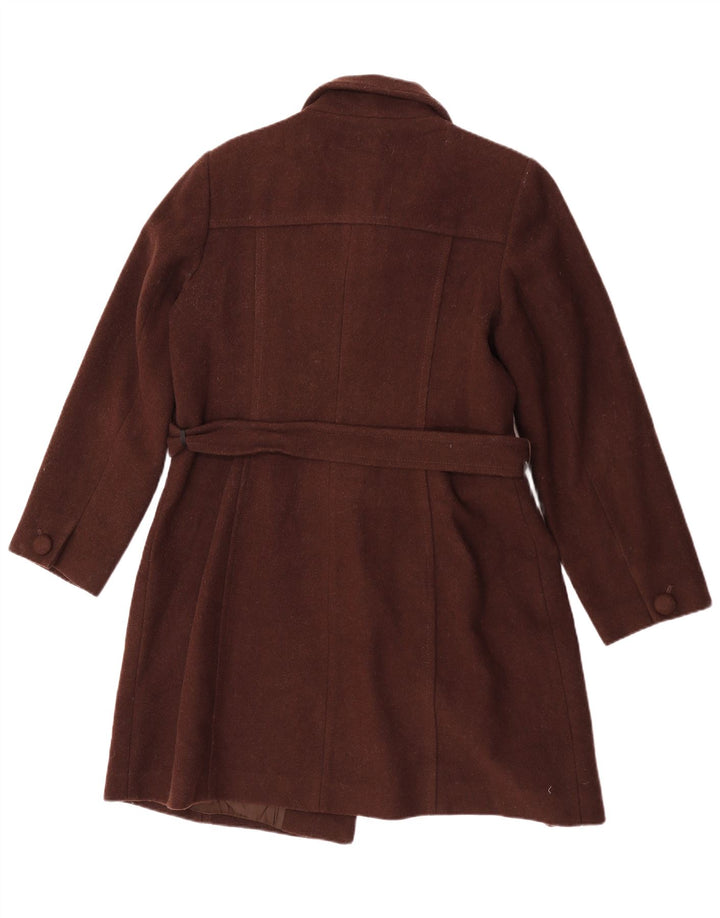 Marks & Spencer Dame Overfrakke UK 18 XL Brun Ny Uld