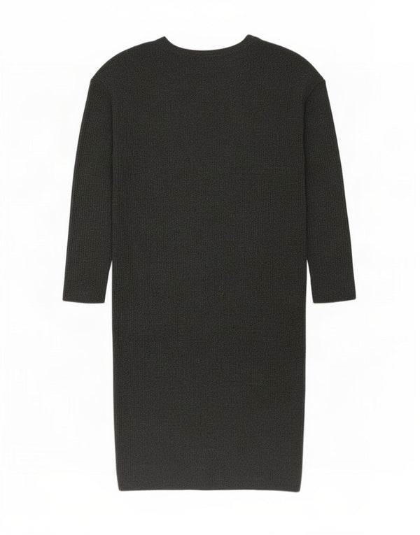 Abito maglione a maniche lunghe da donna Zara UK 14 Poliestere screziato verde medio