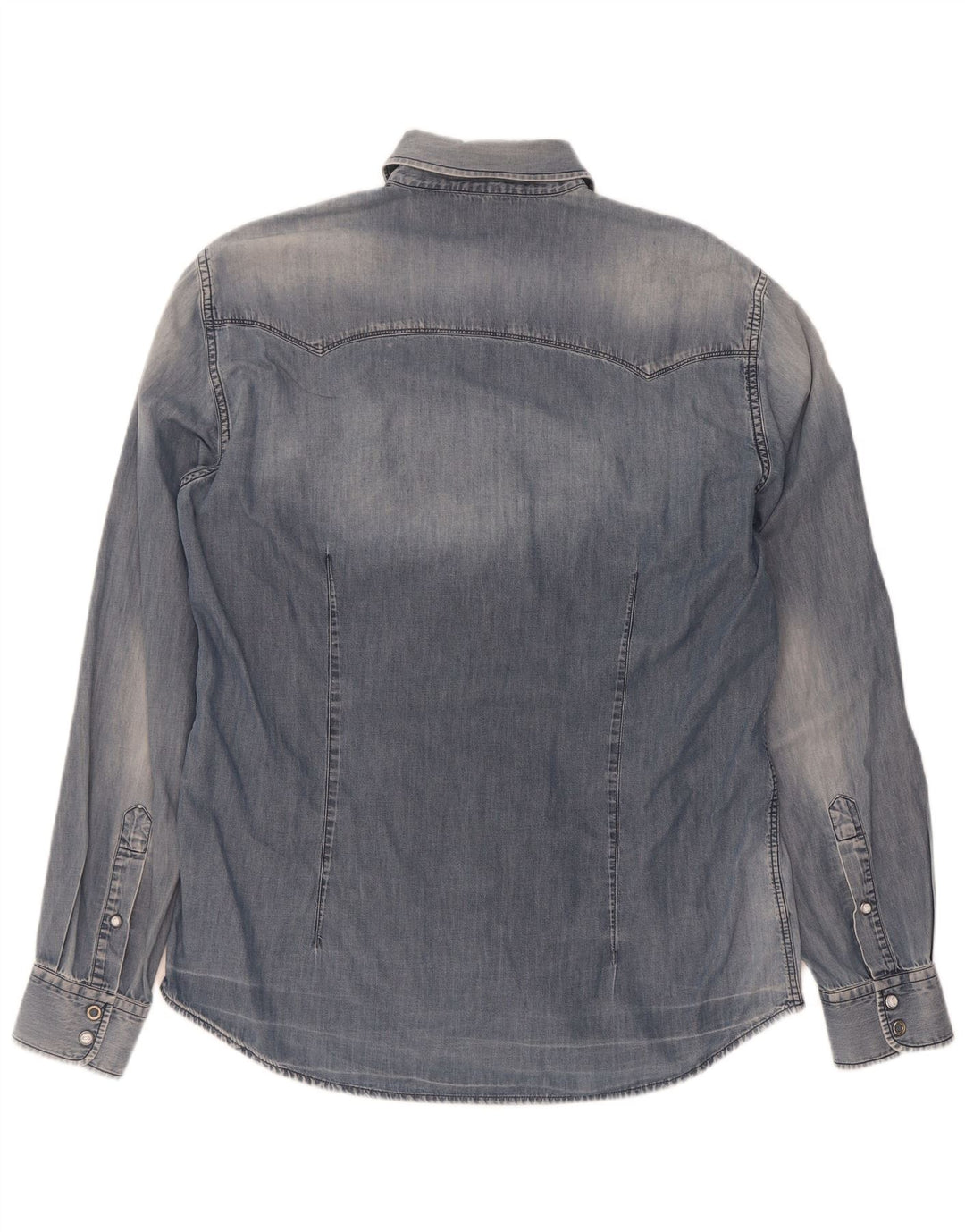 Camicia di jeans da uomo Gas XL in cotone blu